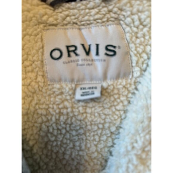 Orvis Mens Sherpa-Lined 1/4 Zip Sweater Fleece Pullover - Gray XXL - Picture 4 of 9